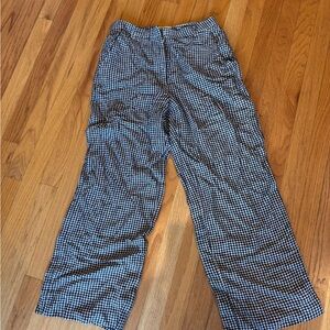 Abercrombie & Fitch Men's Checkered Pants - Black and White